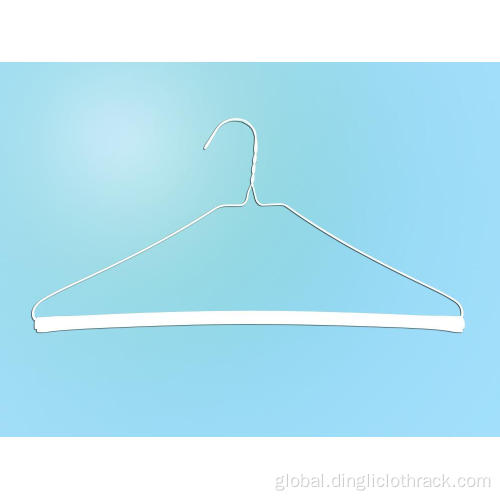 Simple Laundry or Dry Cleaner Shop 16"14.5g White Powder Strut Dry Cleaner Hanger Supplier